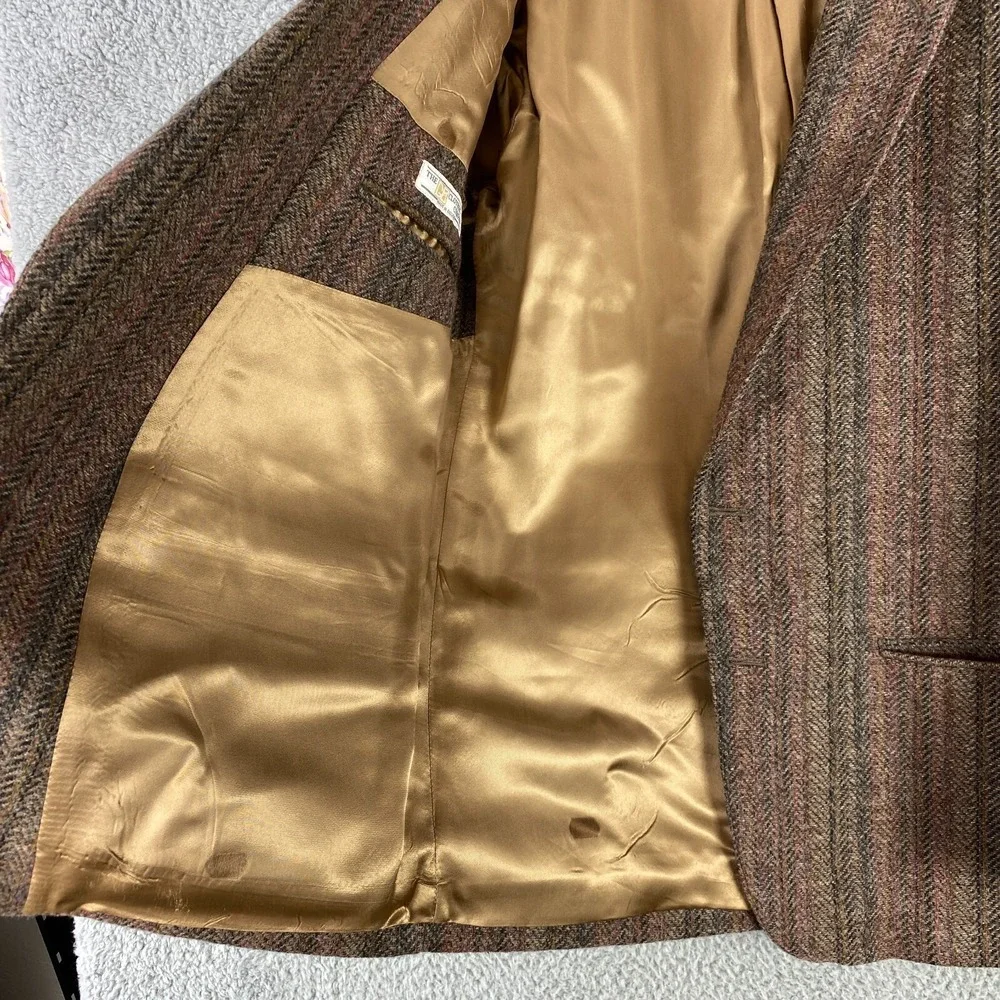 The Clothing Company Sports Coat Men's 38 R Tweed Herringbone Blazer Made in‎ UK